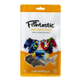 Fishtastic Dog Treat Fish Scrolls Hand Crafted Chews 100g