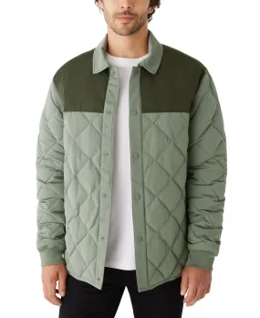 Frank And Oak Men's Skyline Reversible Collar Snap Front Jacket Green Small