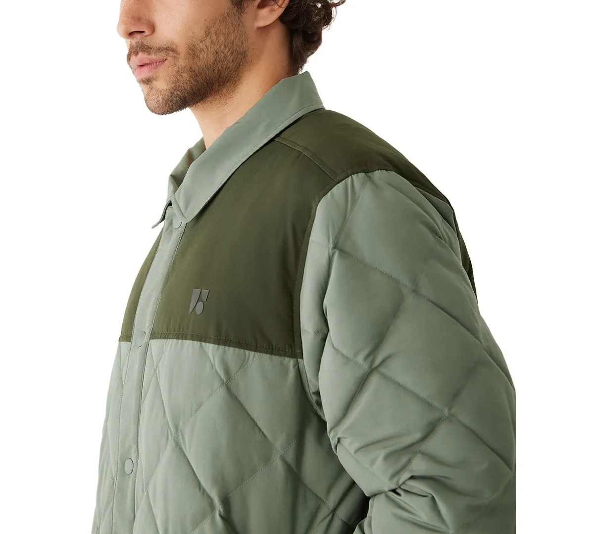 Frank And Oak Men's Skyline Reversible Collar Snap Front Jacket Green Small