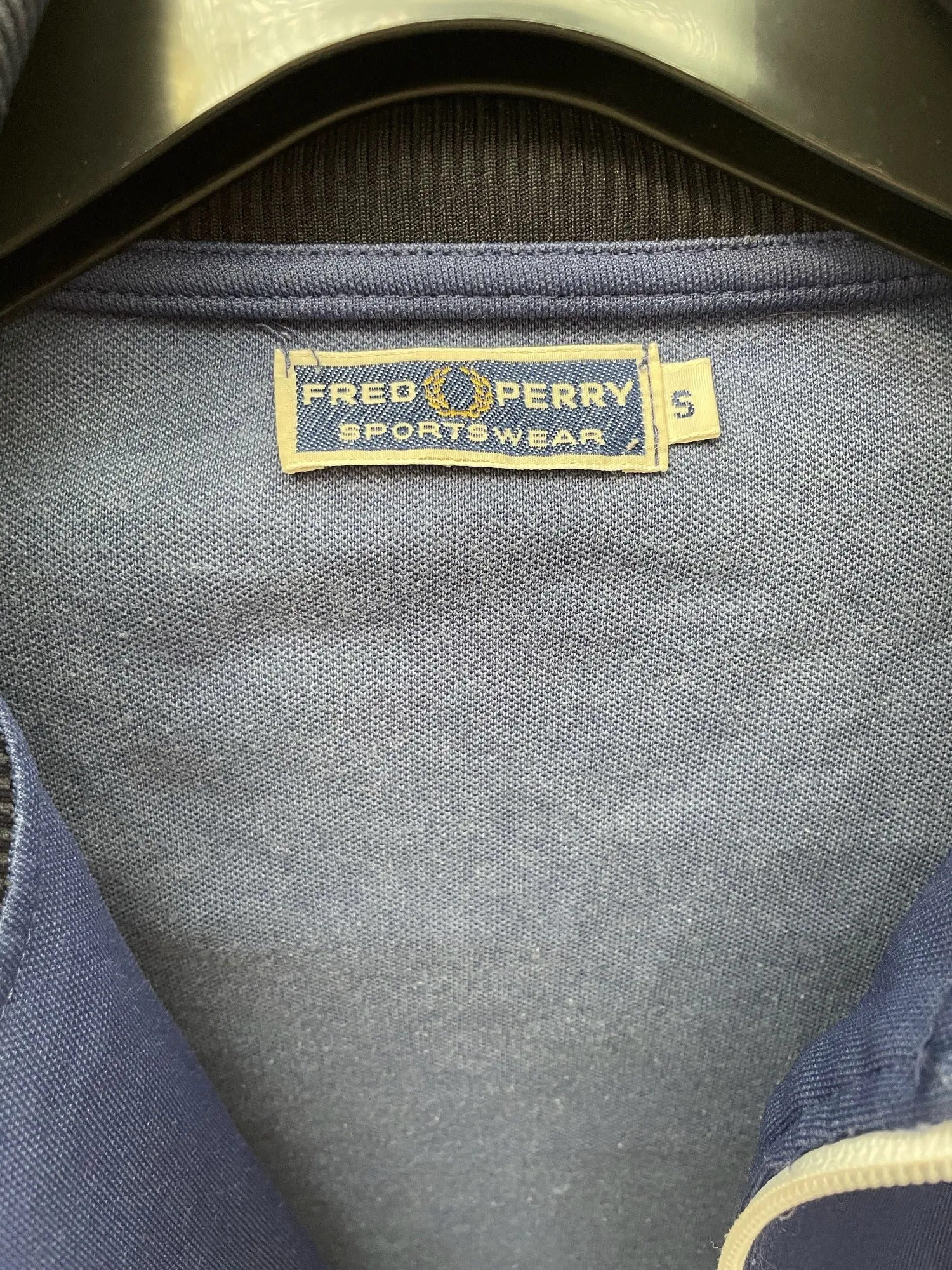 Fred Perry Track Top in Blue and Navy - Size S