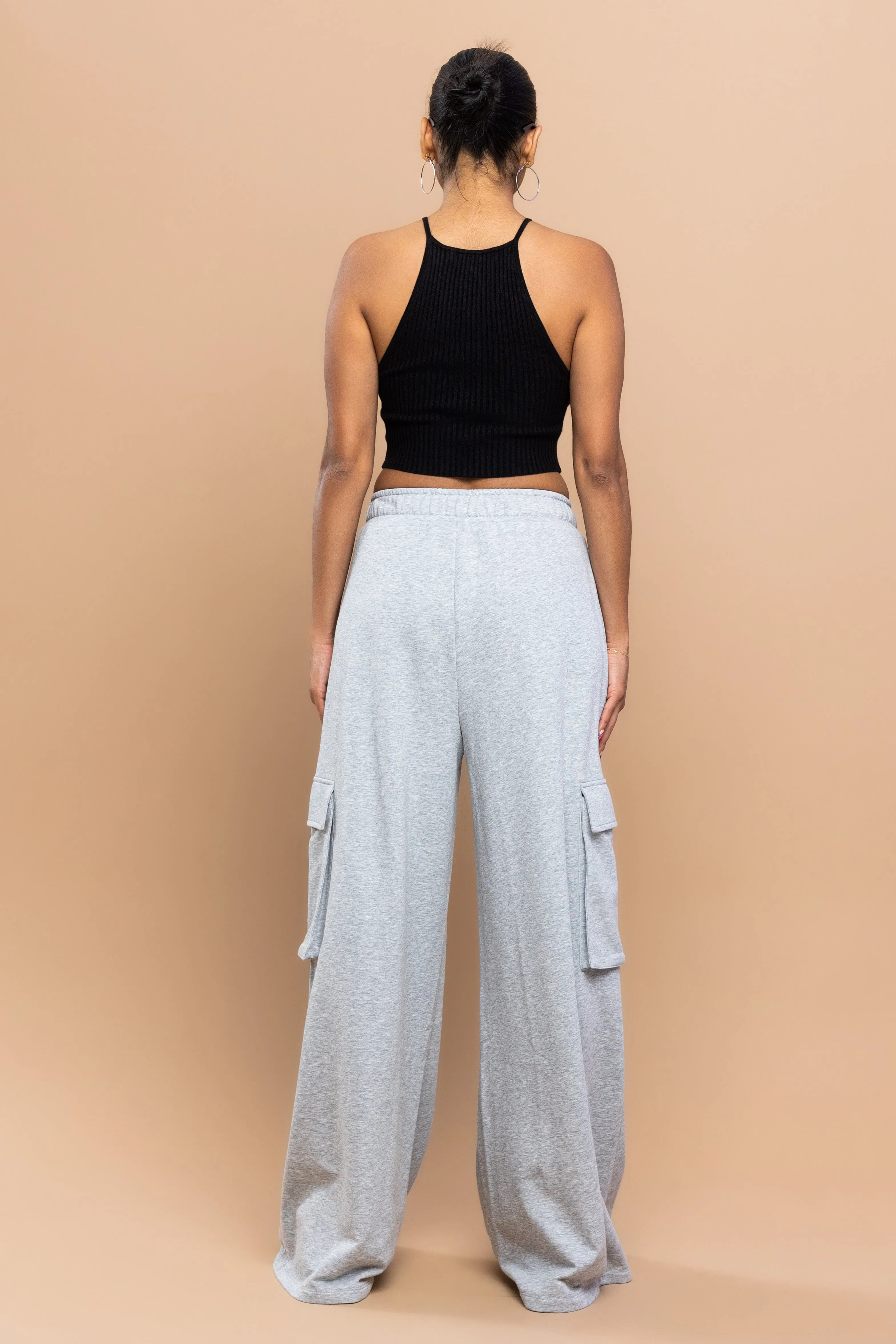 FRENCH TERRY WIDE CARGO SWEATPANTS
