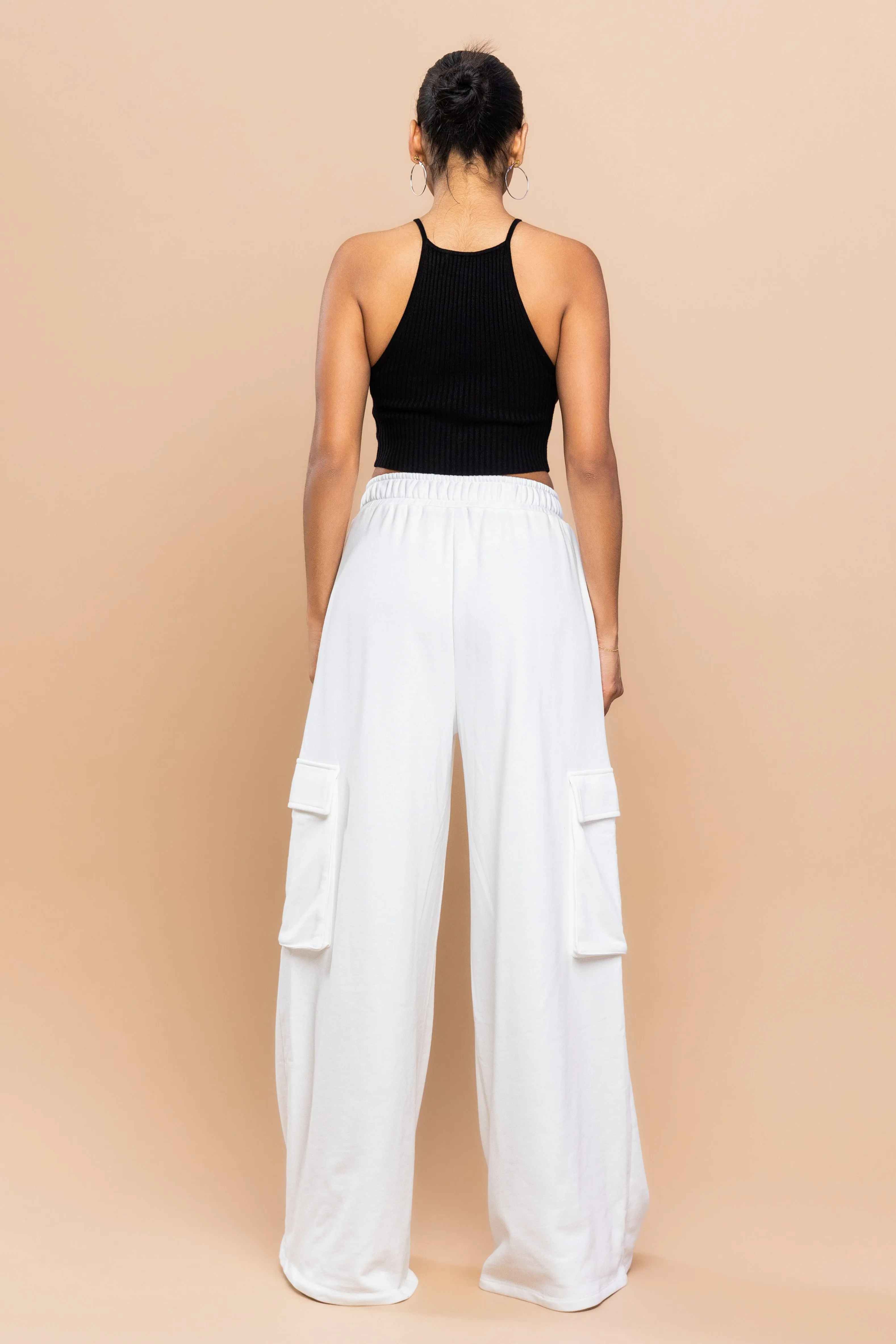 FRENCH TERRY WIDE CARGO SWEATPANTS