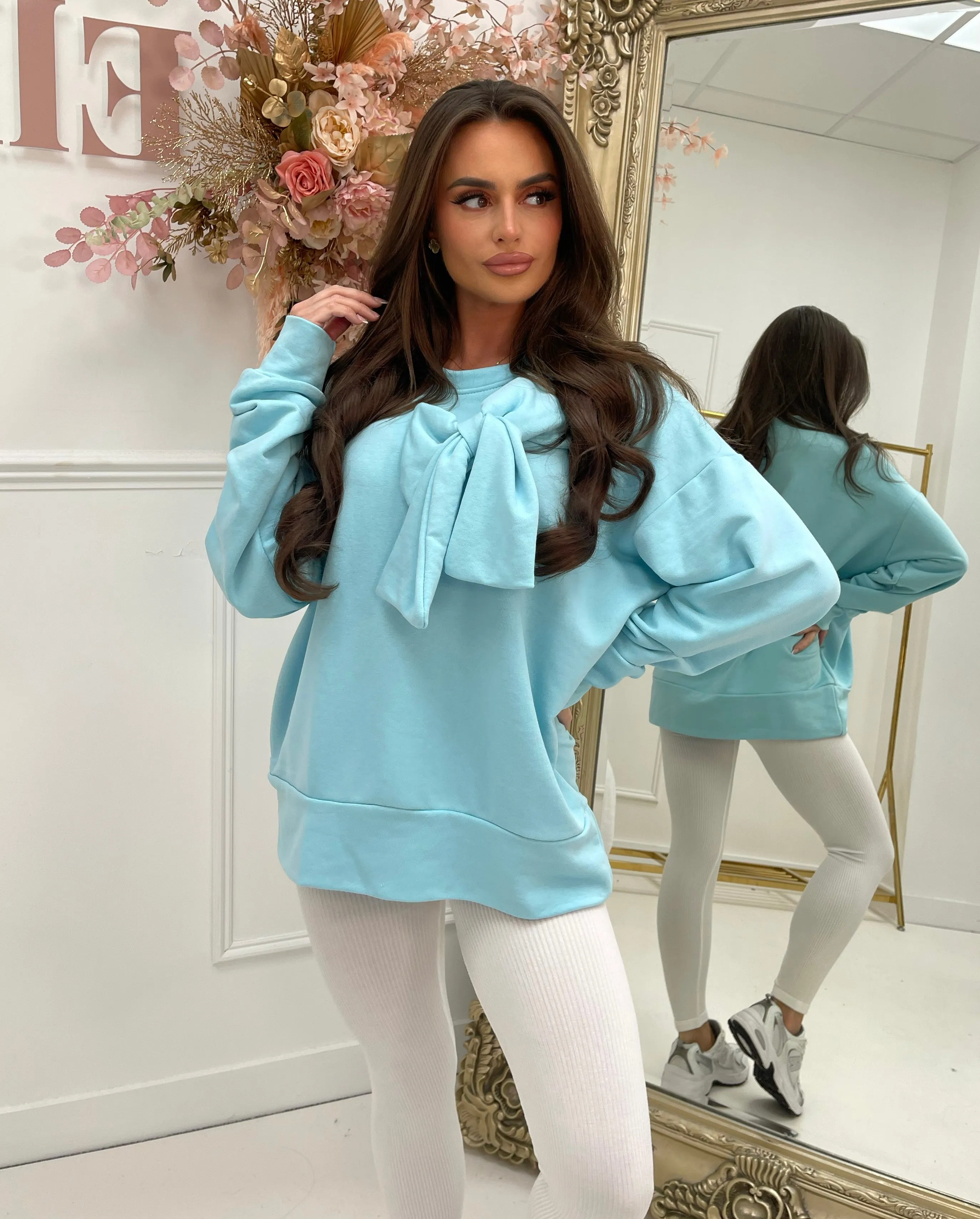 Freya Blue Bow Sweatshirt