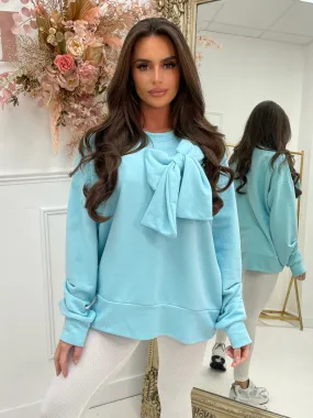 Freya Blue Bow Sweatshirt