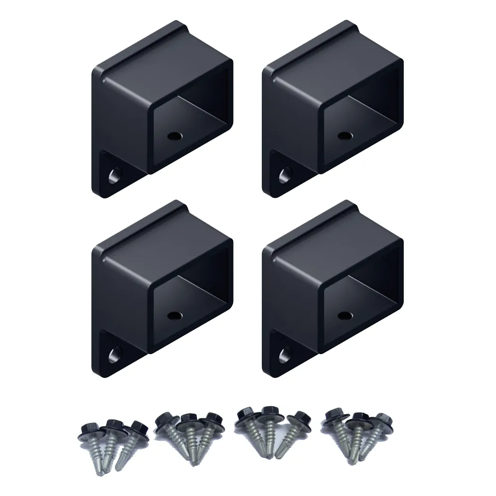 HOMESAFE Flat Top Pool Fencing Brackets - 38 x 25mm Fence Bracket - Raked - Ironstone
