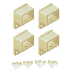 HOMESAFE Flat Top Pool Fencing Brackets - 38 x 25mm Fence Bracket - Raked - Primrose