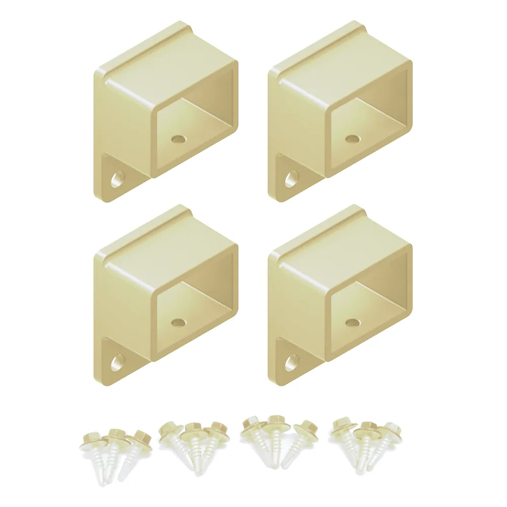 HOMESAFE Flat Top Pool Fencing Brackets - 38 x 25mm Fence Bracket - Raked - Primrose