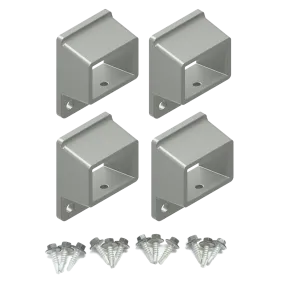 HOMESAFE Flat Top Pool Fencing Brackets - 38 x 25mm Fence Bracket - Standard - Shale Grey