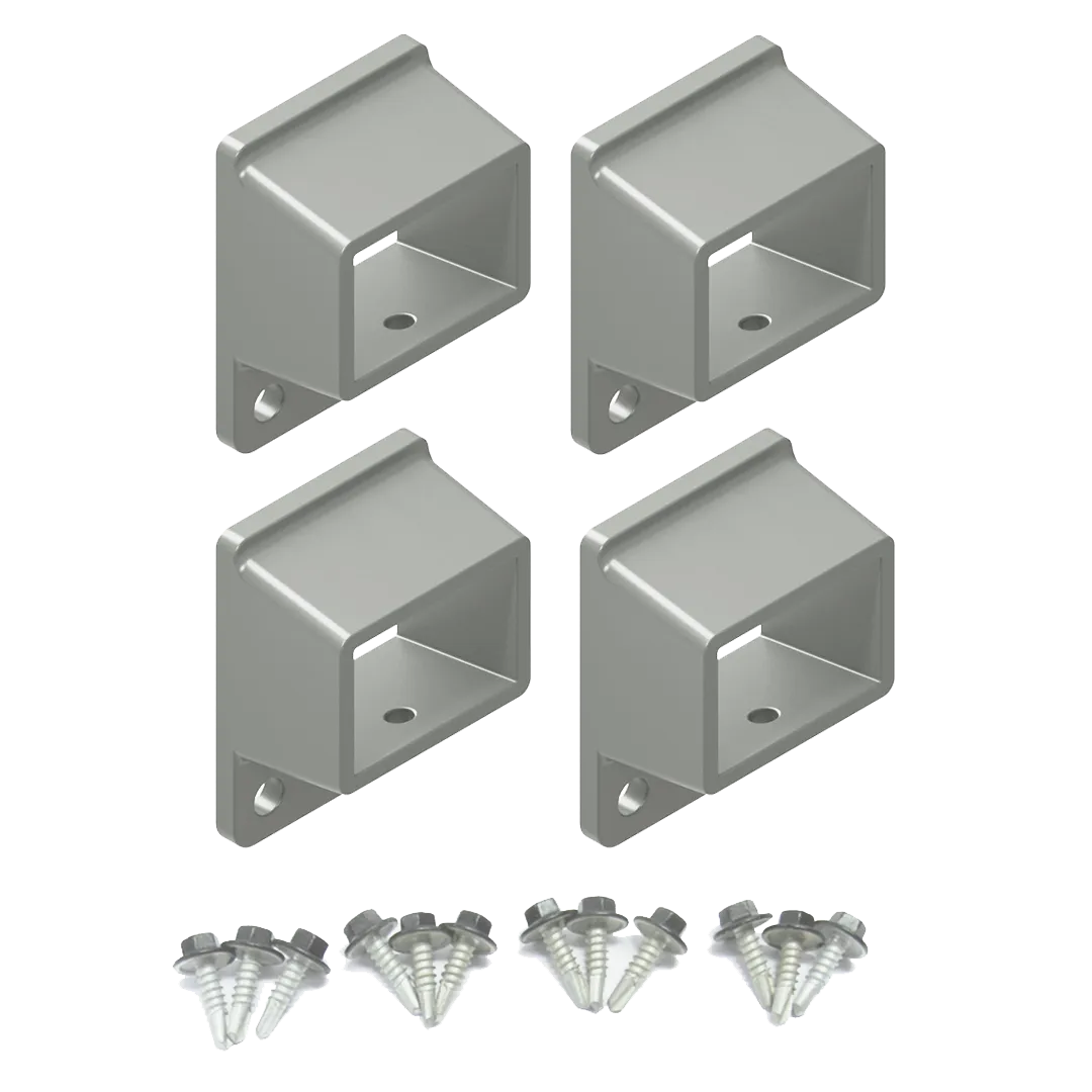 HOMESAFE Flat Top Pool Fencing Brackets - 38 x 25mm Fence Bracket - Standard - Shale Grey