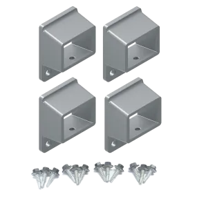 HOMESAFE Flat Top Pool Fencing Brackets - 38 x 25mm Fence Bracket - Standard - Silver