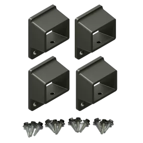 HOMESAFE Flat Top Pool Fencing Brackets - 38 x 25mm Fence Bracket - Standard - Woodland Grey