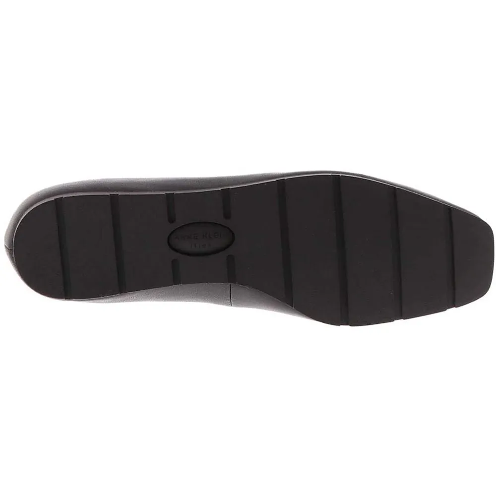 Iggy Black Leather Anne Klein Ballet Flats