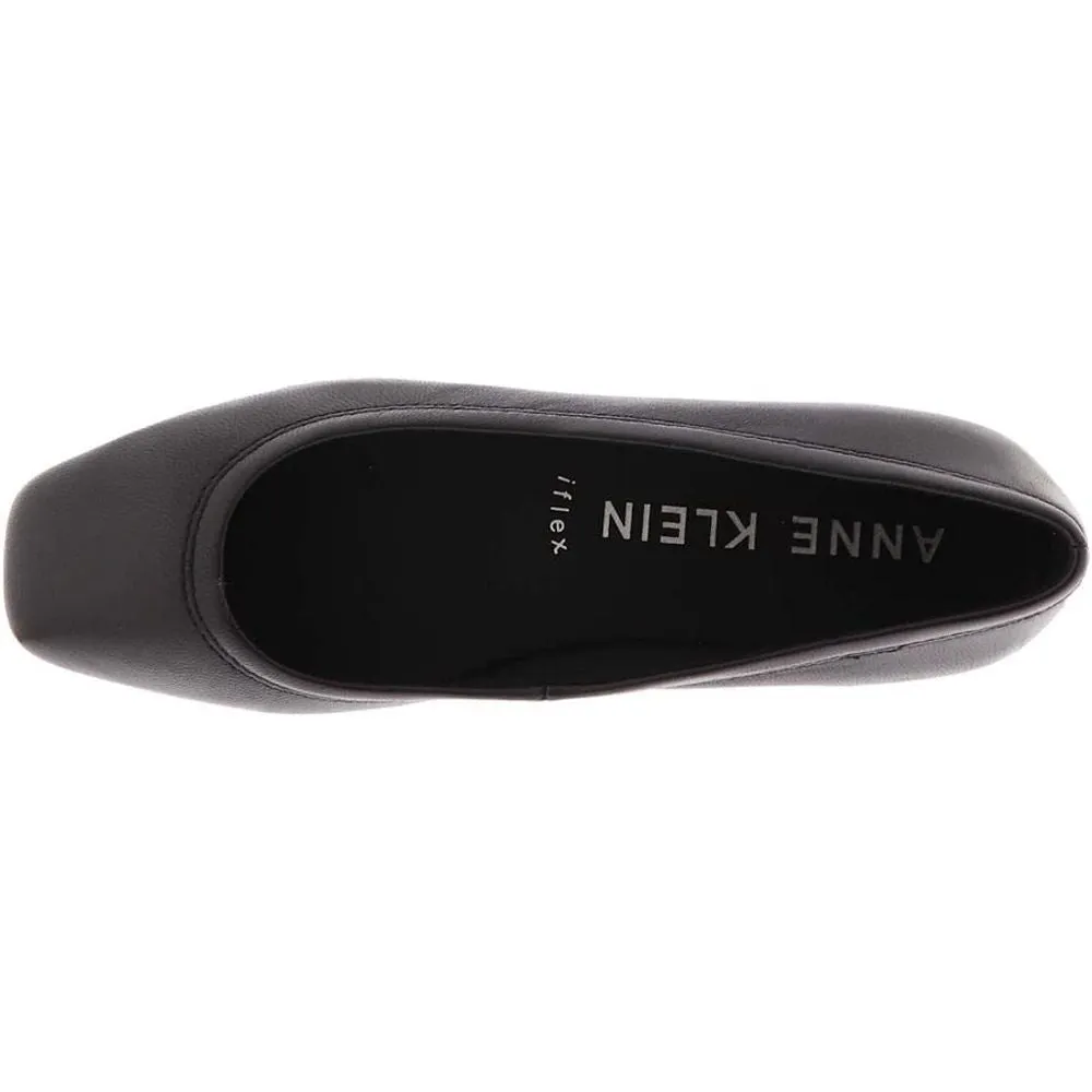 Iggy Black Leather Anne Klein Ballet Flats