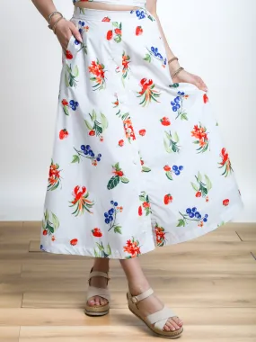 In Season Button Front Set Maxi Skirt