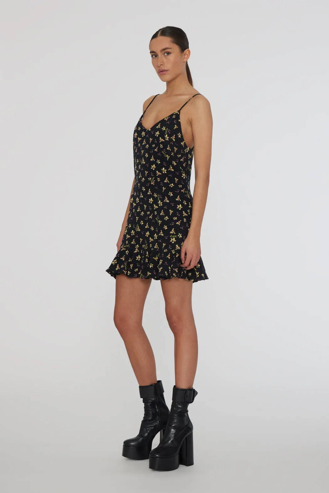 JACQUARD MINI SLIP DRESS