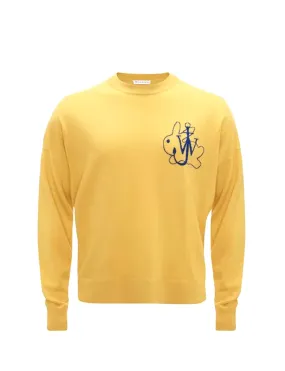 JW ANDERSON BUNNY CREWNECK JUMPER MARIGOLD