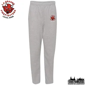 La Grange FD Open Bottom Sweatpants with Pockets - Athletic Heather