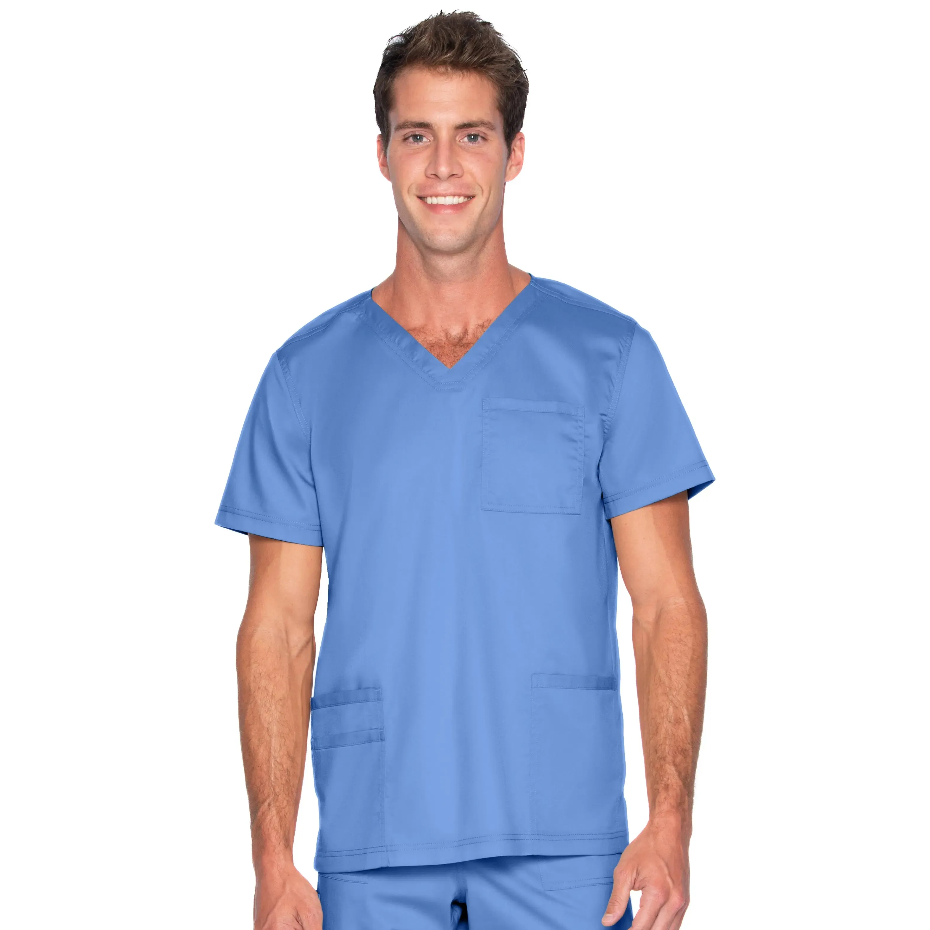 Landau ProFlex Men's 4-Pocket V-Neck Scrub Top