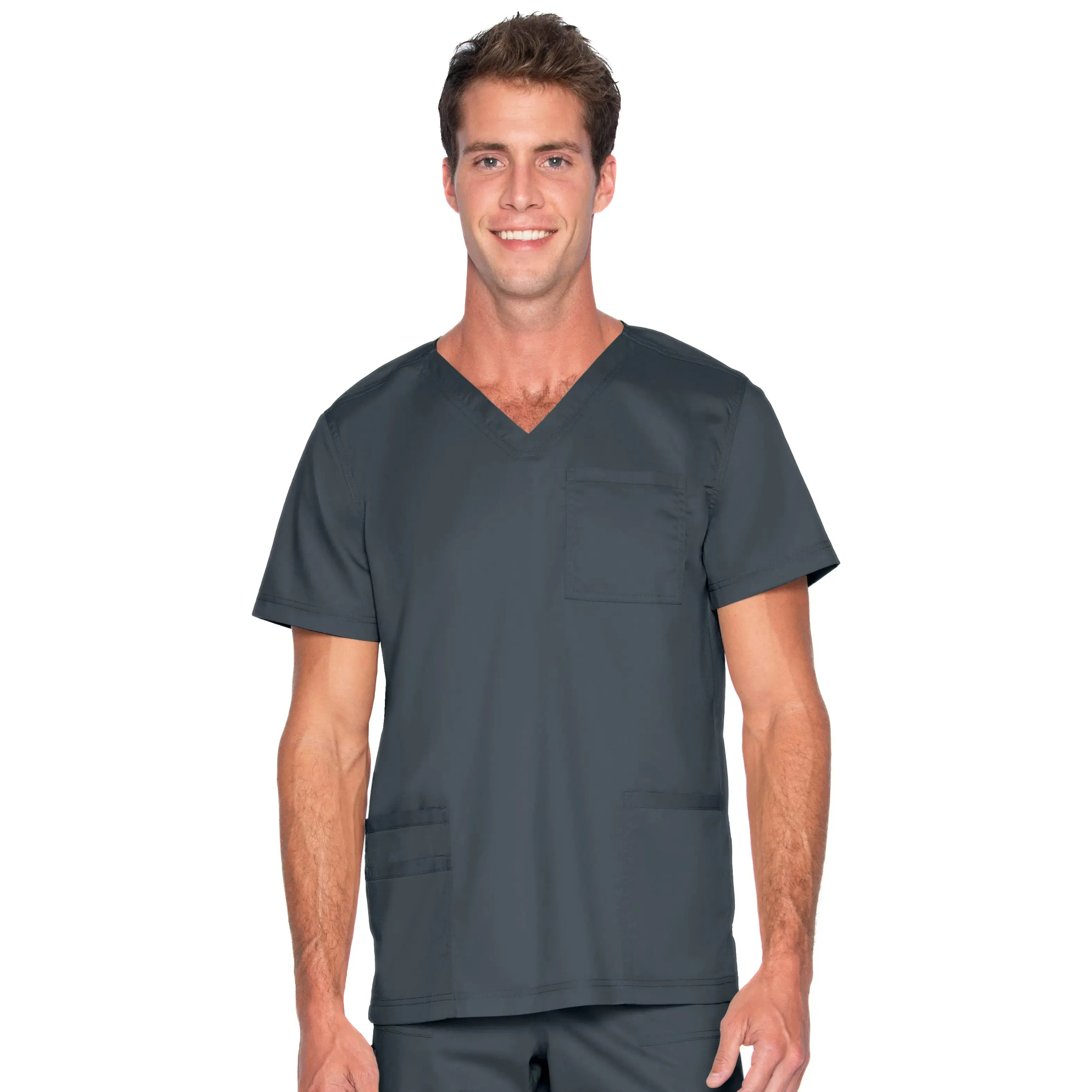 Landau ProFlex Men's 4-Pocket V-Neck Scrub Top
