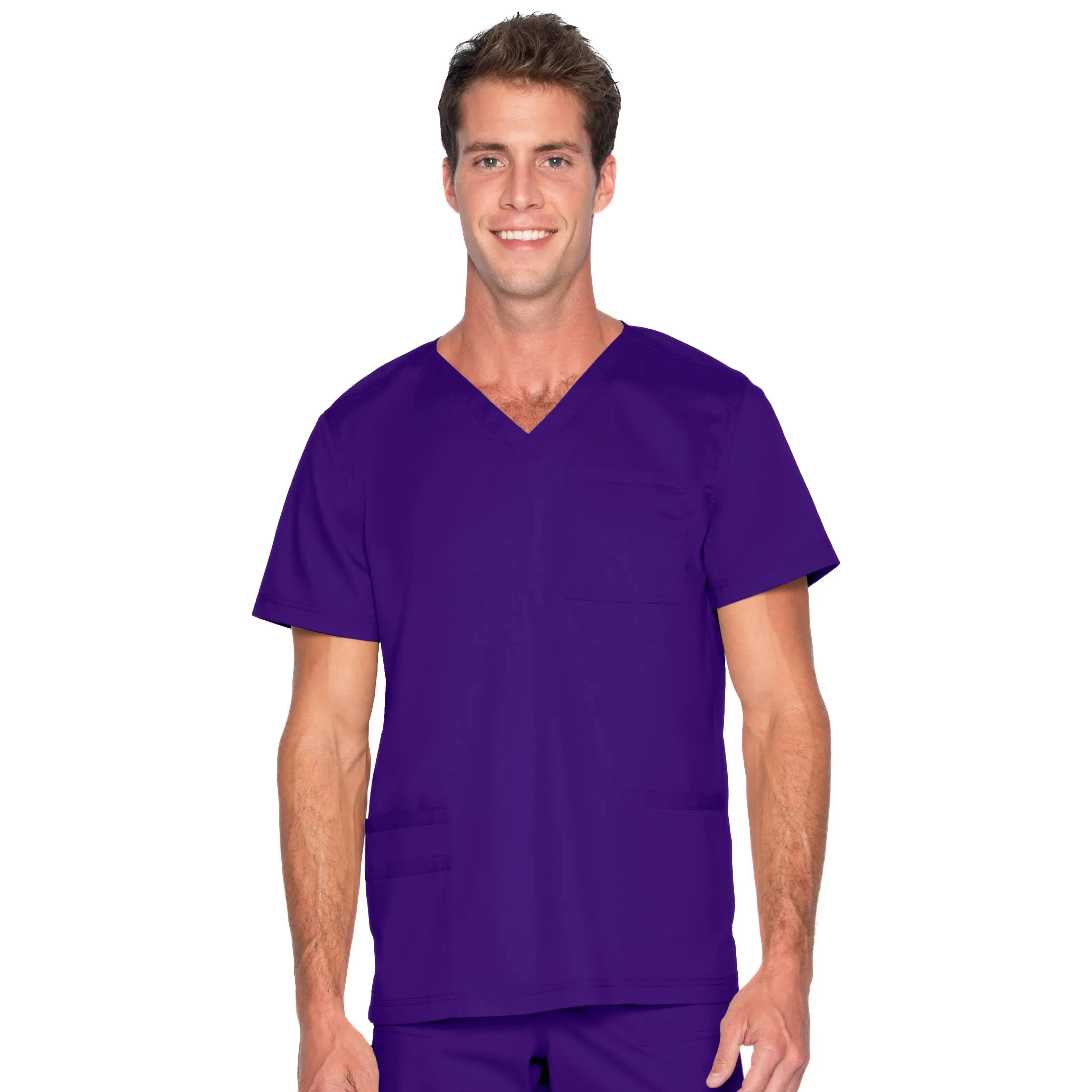 Landau ProFlex Men's 4-Pocket V-Neck Scrub Top