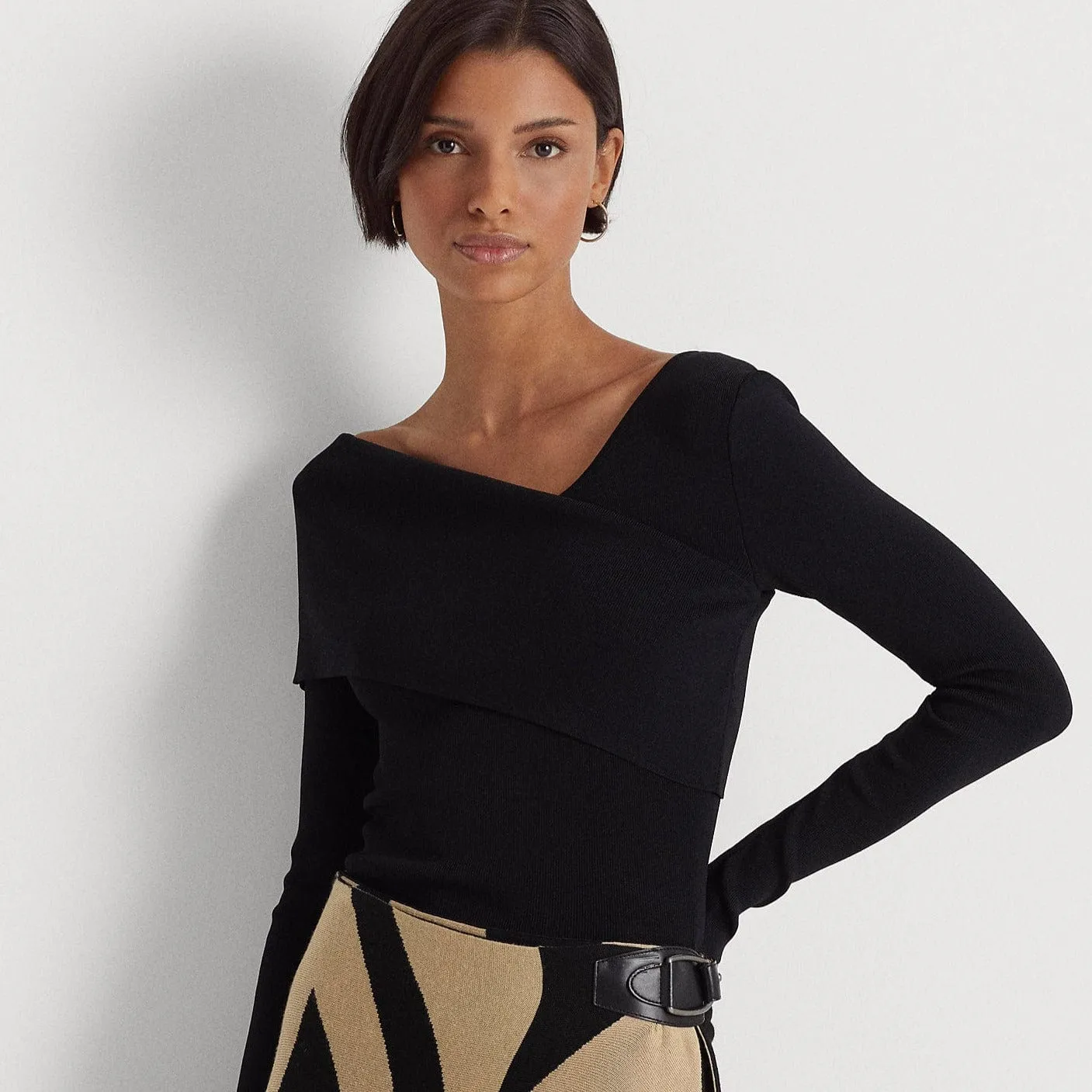 Lauren Ralph Lauren Asymmetrical Long-Sleeve Jumper