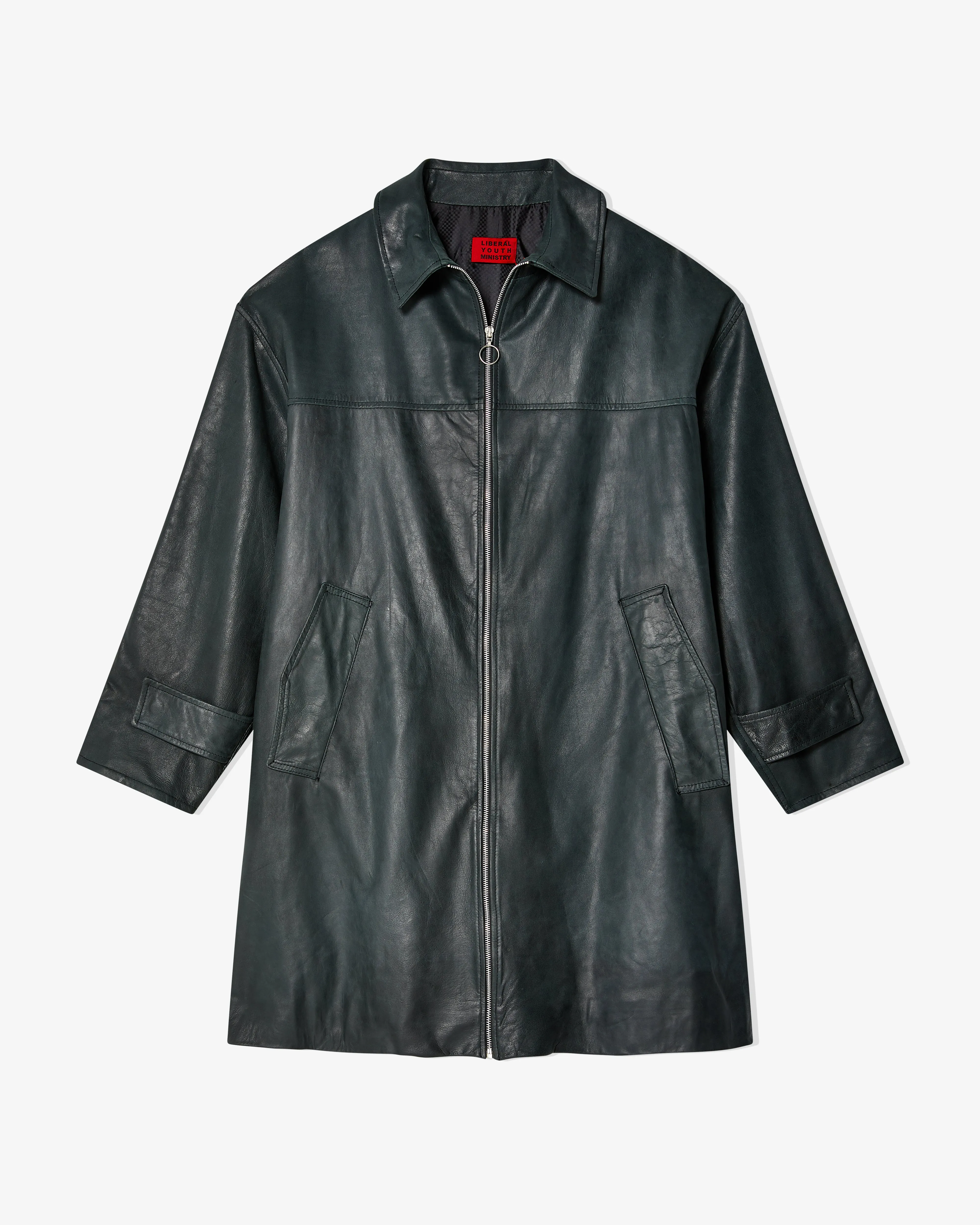Liberal Youth Ministry - Men's Punk Leather Coat - (Black)
