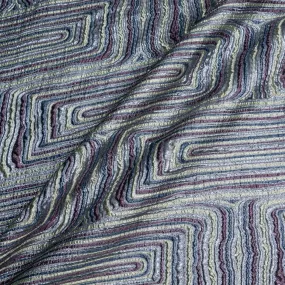 Lilac & Multi-Coloured Geo Metallic Cloqué