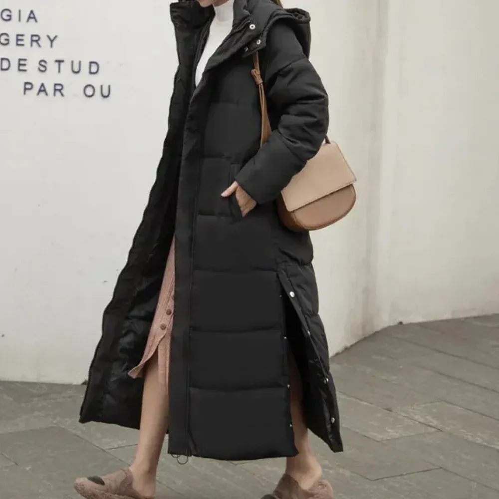 Long quilted coat for women for winter