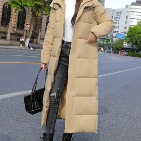 Long quilted coat for women for winter