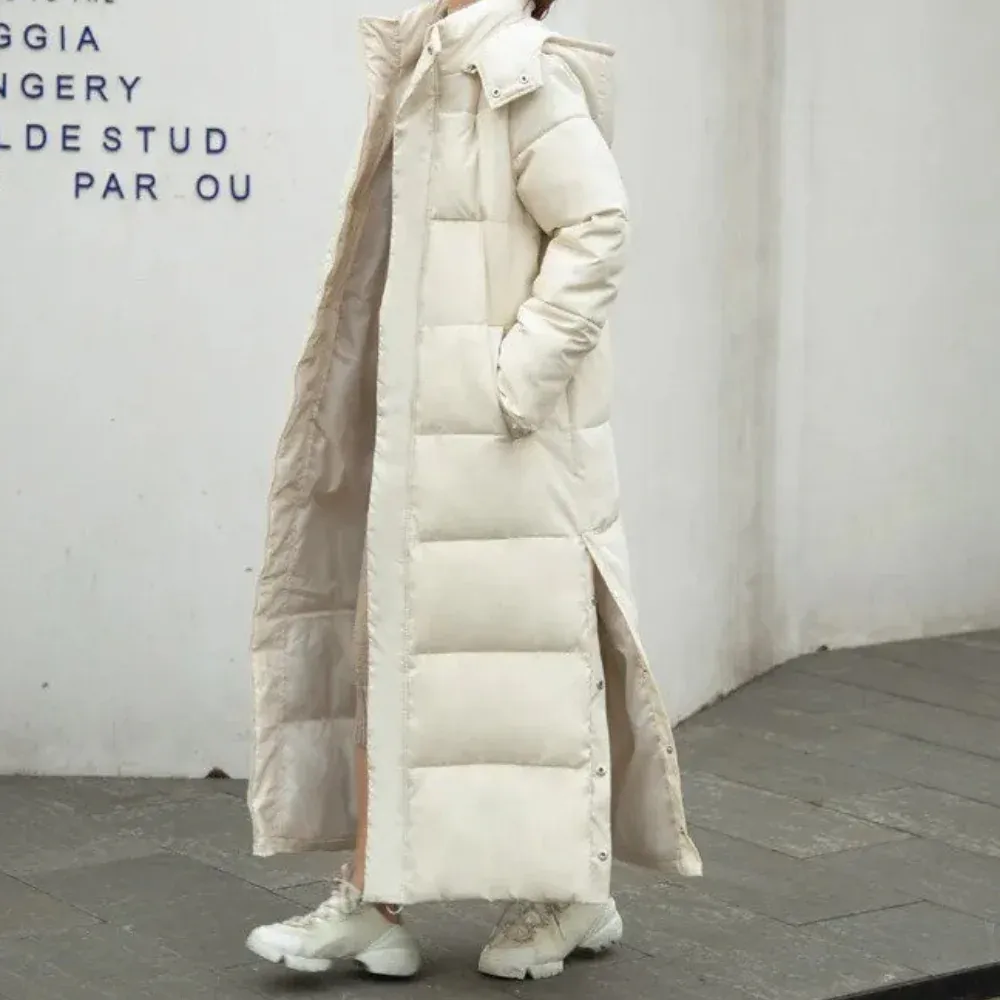 Long quilted coat for women for winter