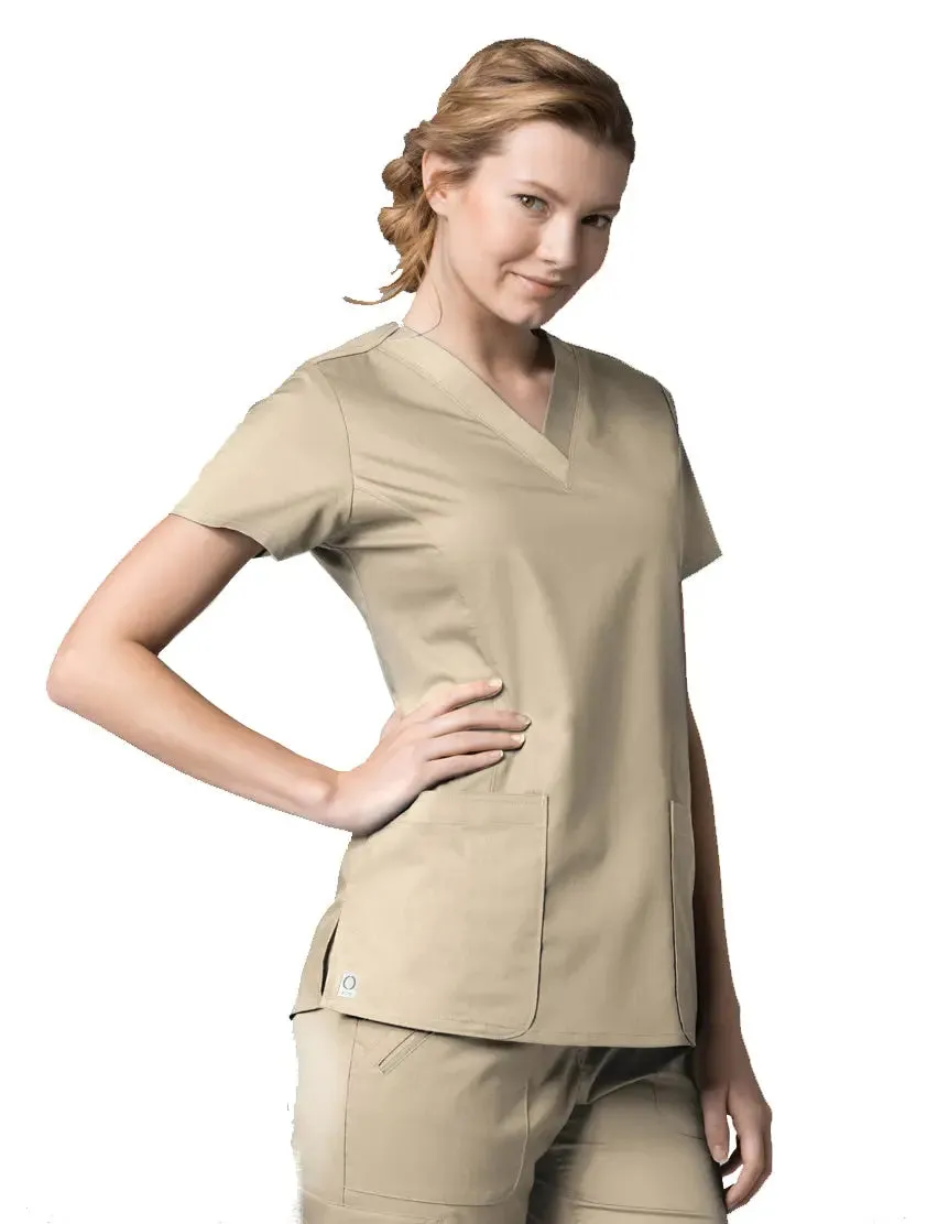 Maevn V-Neck Pocket Scrub Top