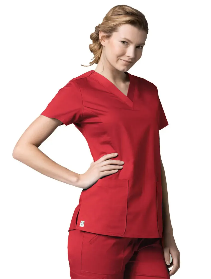 Maevn V-Neck Pocket Scrub Top