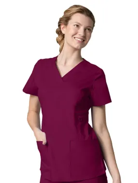 Maevn V-Neck Pocket Scrub Top