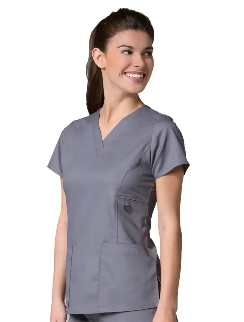 Maevn V-Neck Pocket Scrub Top