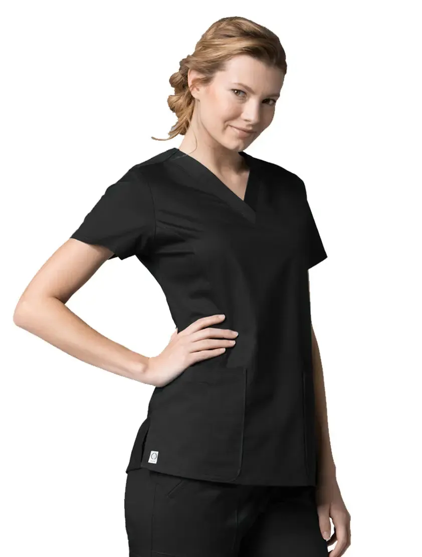 Maevn V-Neck Pocket Scrub Top