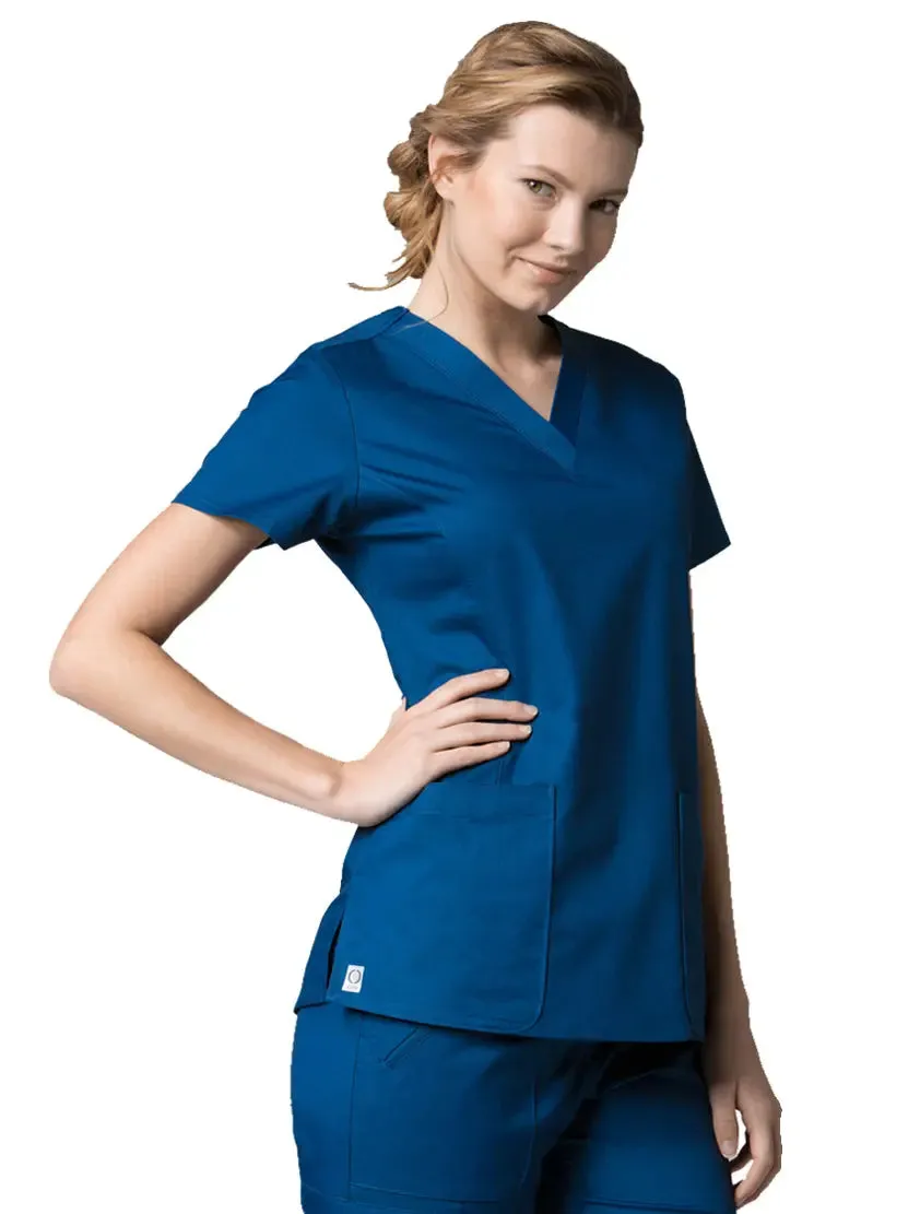 Maevn V-Neck Pocket Scrub Top