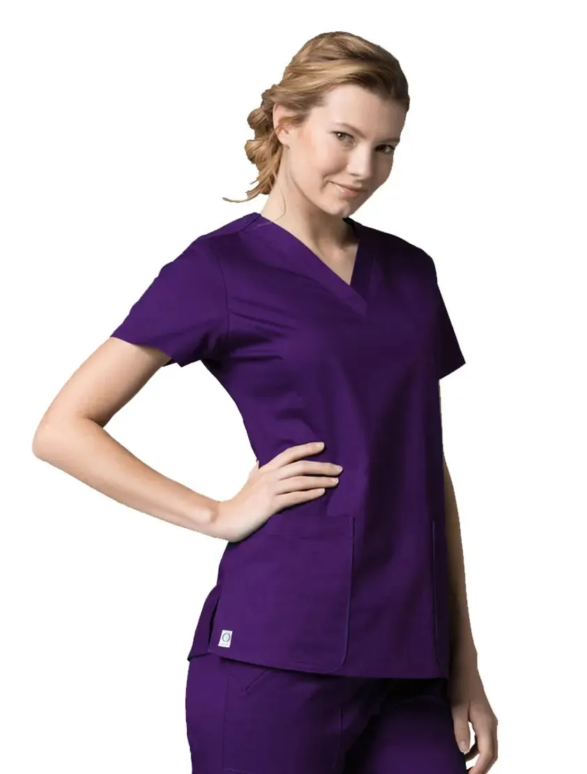 Maevn V-Neck Pocket Scrub Top