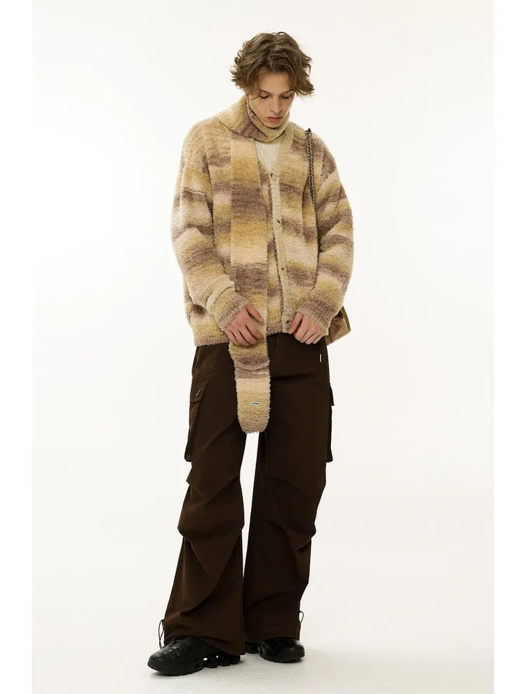 Maillard Style Teddy Velvet Gradient Cardigan
