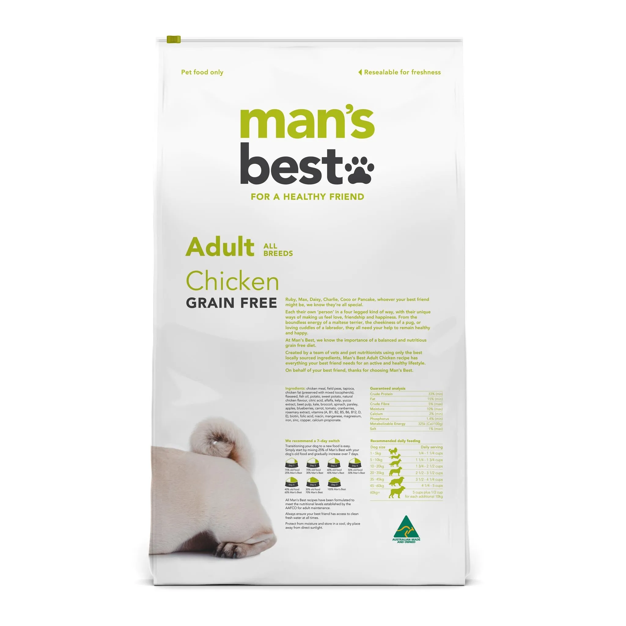 Mans Best Grain Free Adult Chicken Dry Dog Food