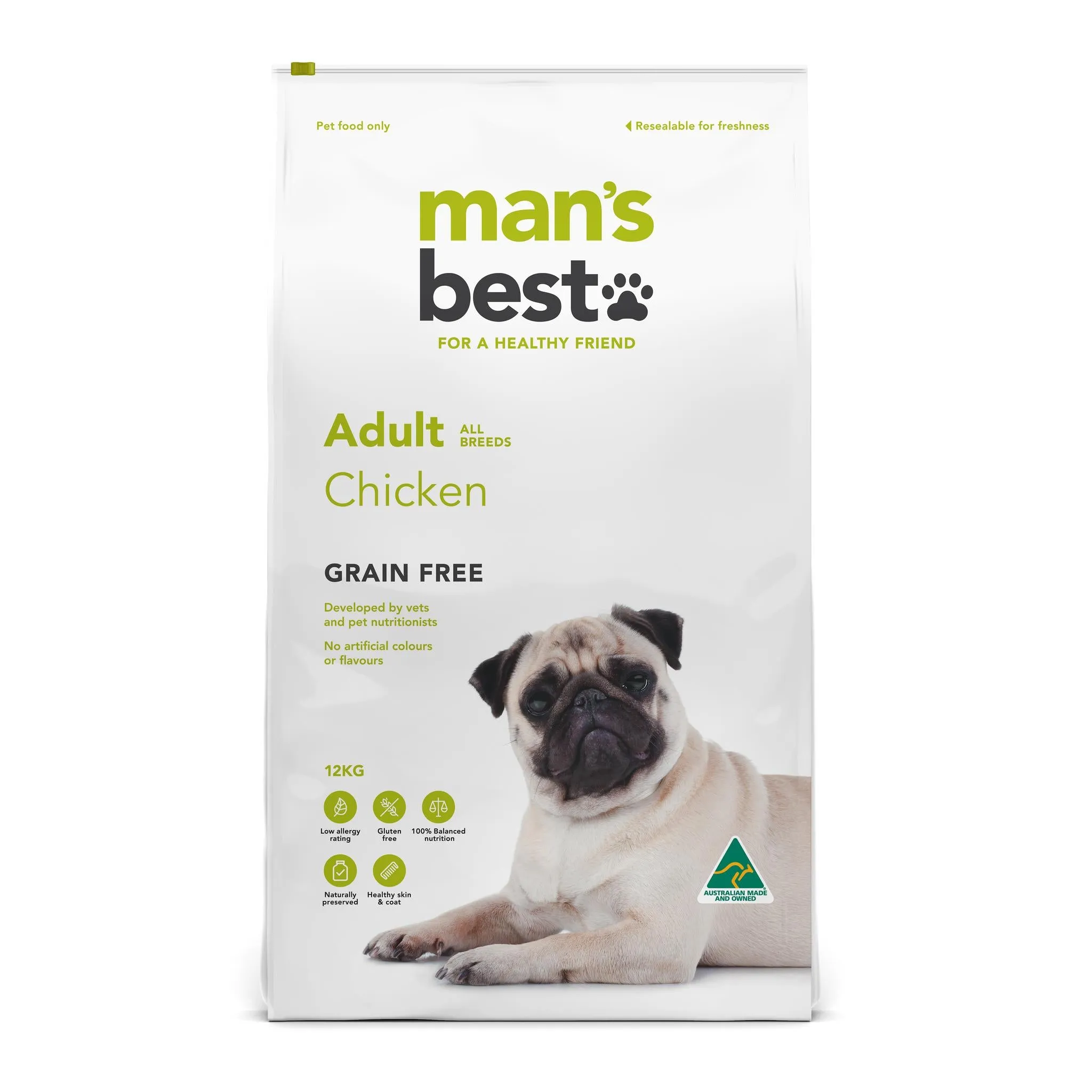 Mans Best Grain Free Adult Chicken Dry Dog Food