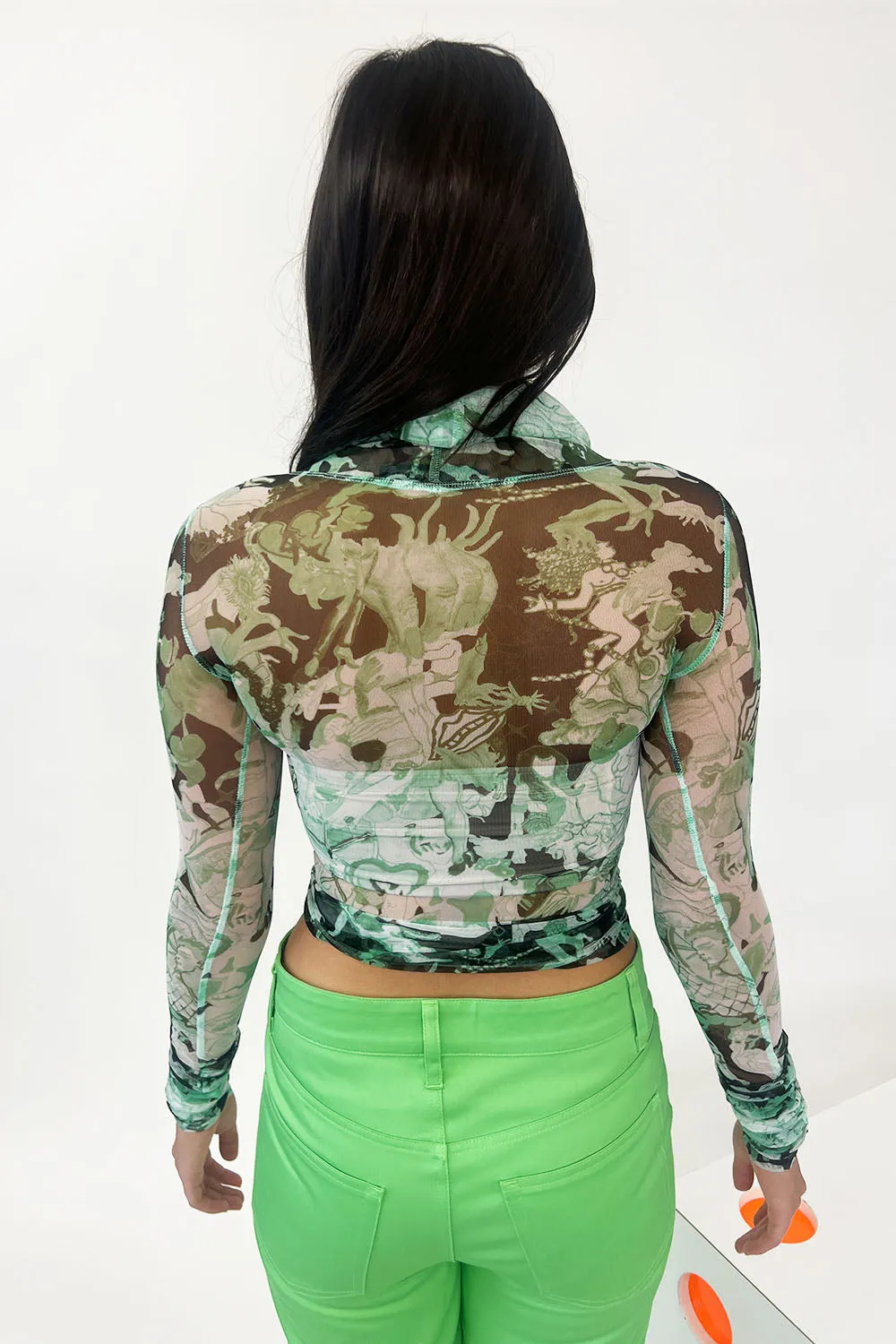 Marco Rambaldi - Second Skin Turtleneck: Green Collage