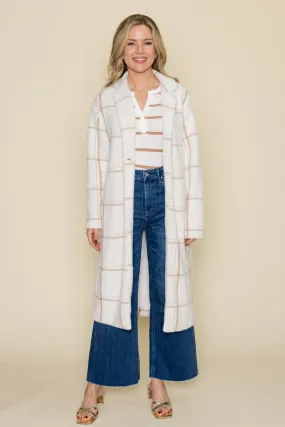 Mason Windowpane Coat Sea Salt