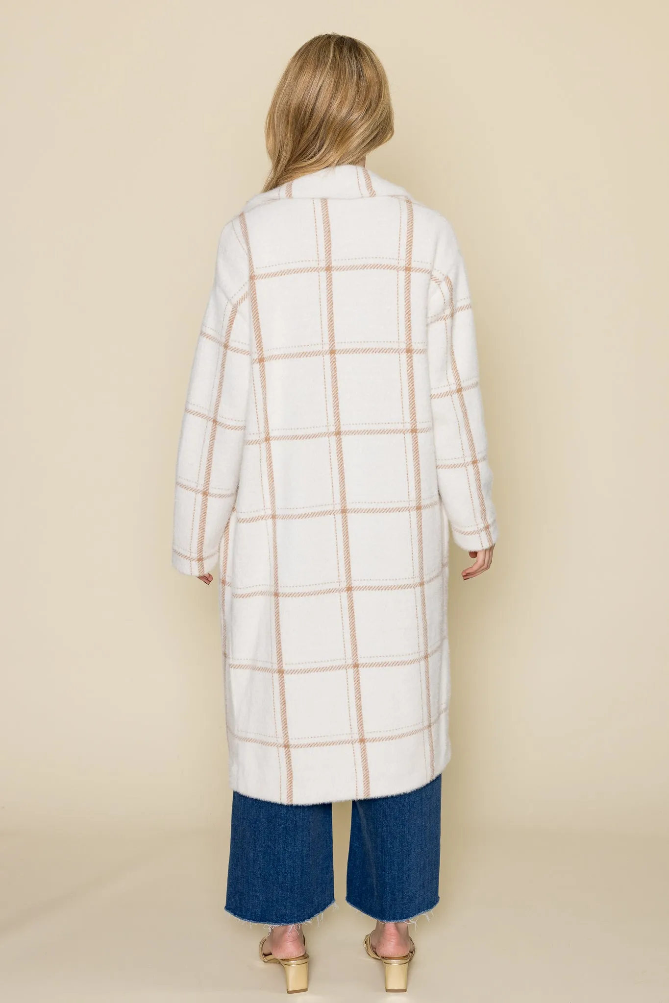 Mason Windowpane Coat Sea Salt