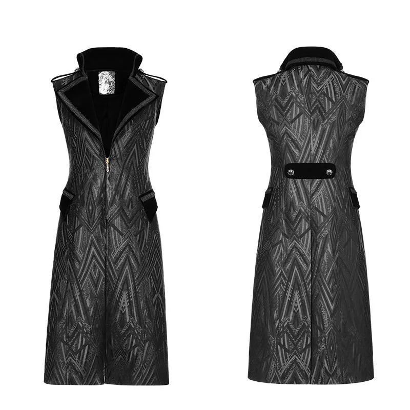 Men's Sleeveless Goth Long Coat