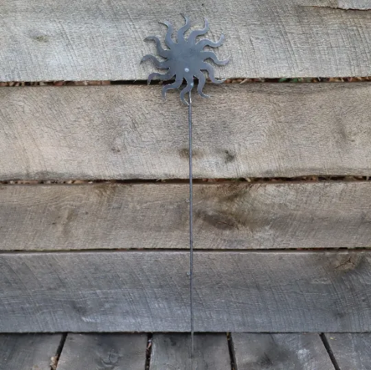 Metal Sun Garden Stake - Steel Gardening Decor - Spring Decor - Summer Decor - Sun Art - Garden Stakes - Metal Garden Art