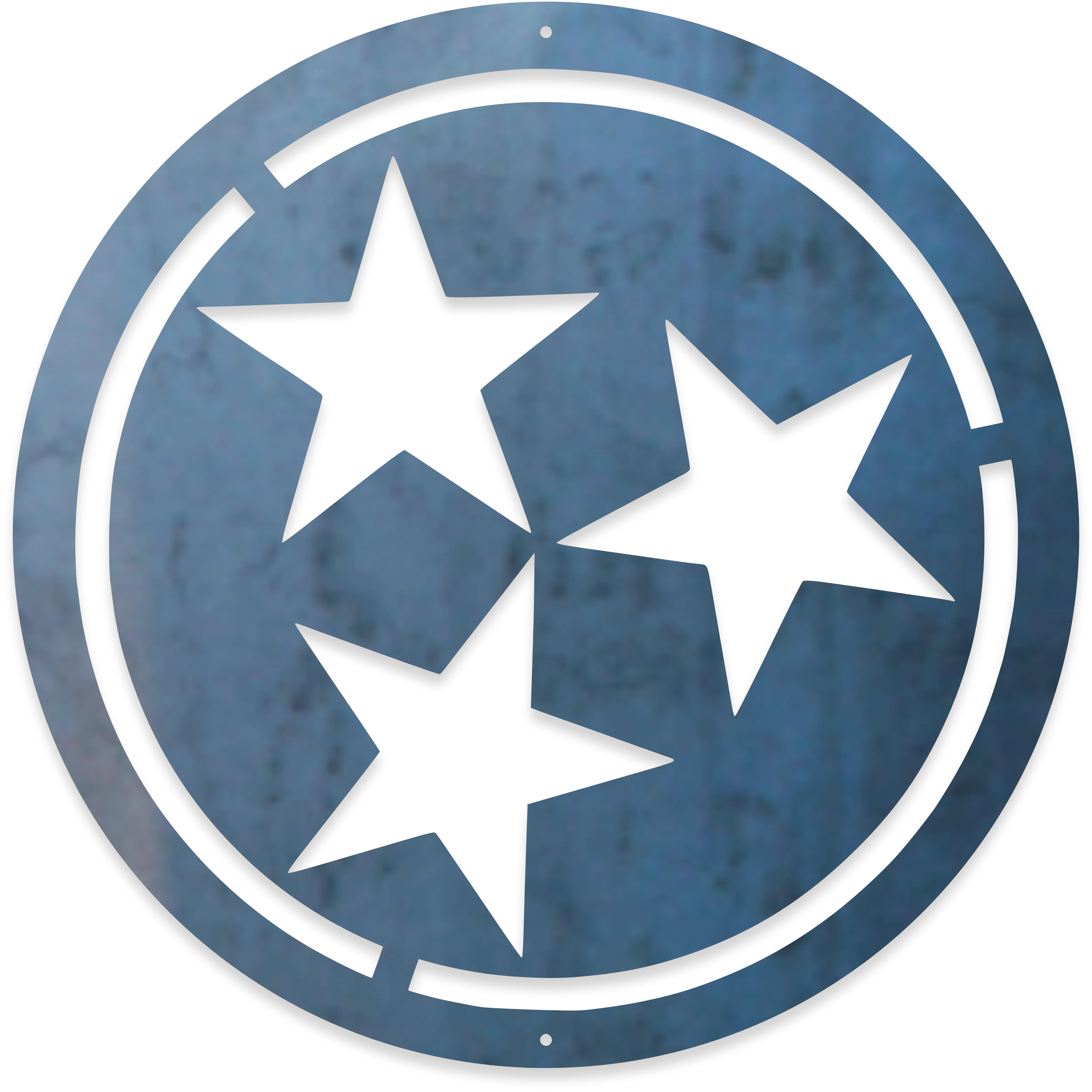 Metal Tristar Made in Tennessee - Custom Size Tristar - Steel Tri Star Gift