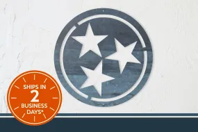 Metal Tristar Made in Tennessee - Custom Size Tristar - Steel Tri Star Gift