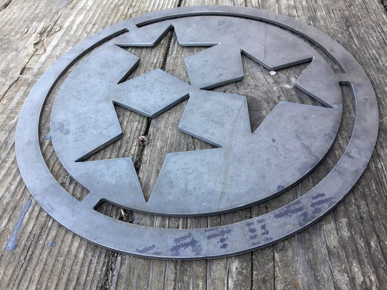 Metal Tristar Made in Tennessee - Custom Size Tristar - Steel Tri Star Gift