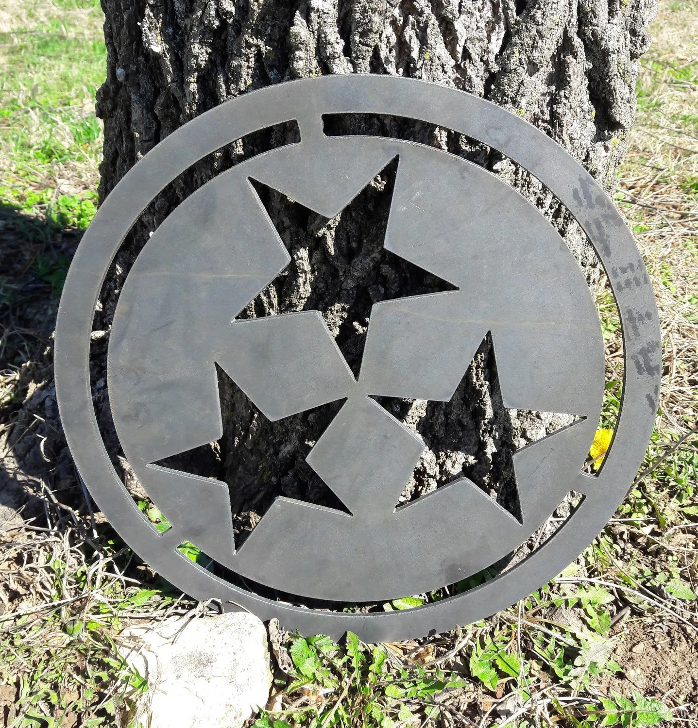 Metal Tristar Made in Tennessee - Custom Size Tristar - Steel Tri Star Gift