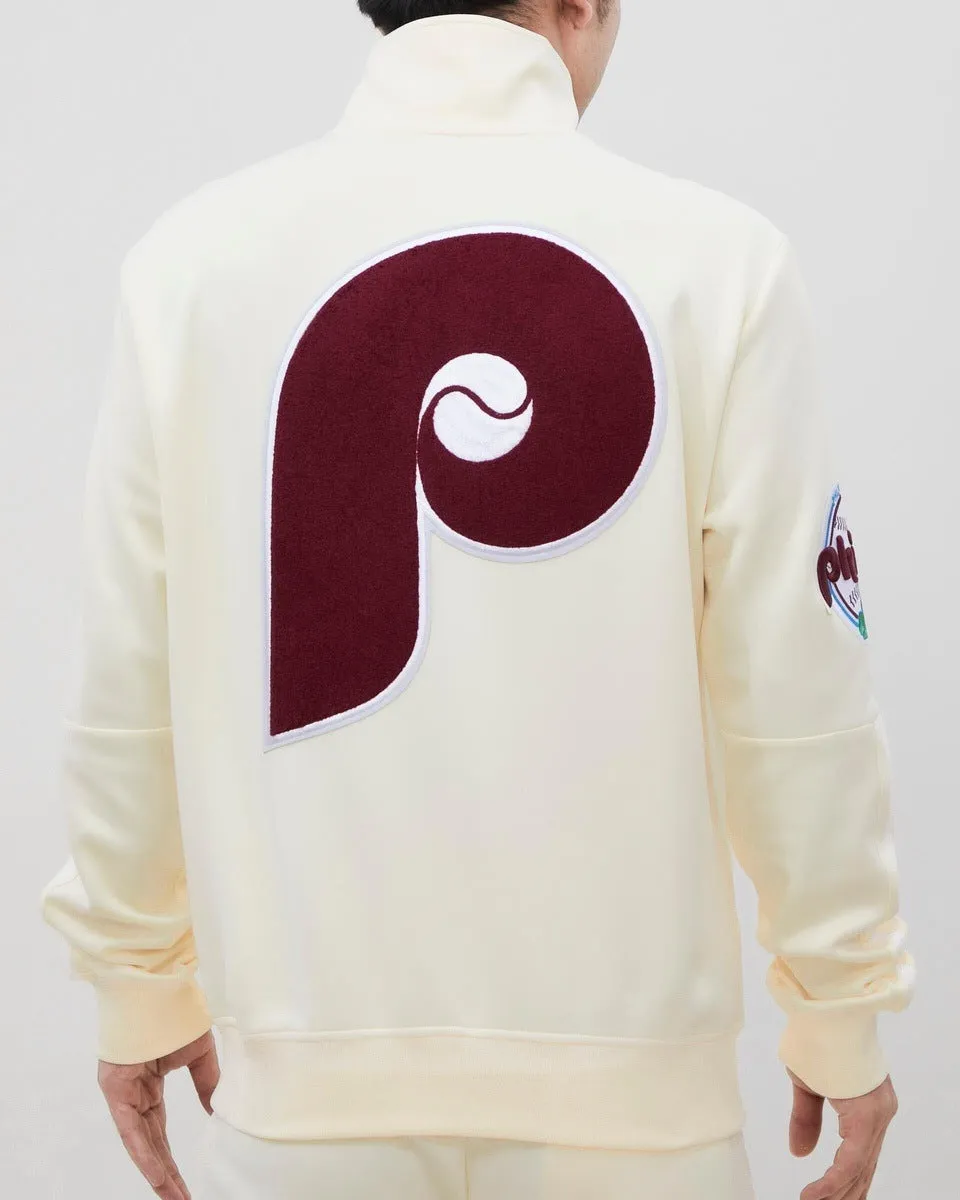 MLB PHILADELPHIA PHILLIES RETRO HOMETOWN MEN'S TRACK JACKET (EGGSHELL)